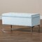 Baxton Studio Mabel Blue Velvet Upholstered Silver Finished Storage Ottoman 165-10677 - alternate 4